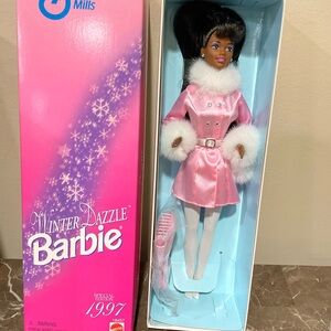 1997 Mattel Winter Dazzle African American Barbie NRFB